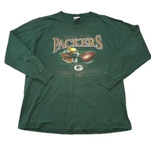 Vintage 90s NFL Brand Green Bay Packers Long Sleeve Shirt Men’s Size XL Football